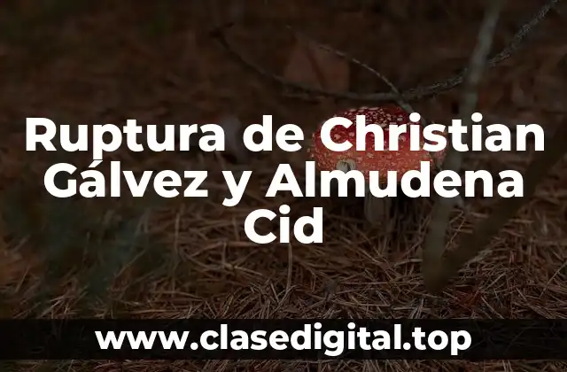 Ruptura de Christian Gálvez y Almudena Cid