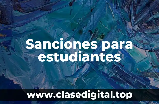 Sanciones para estudiantes