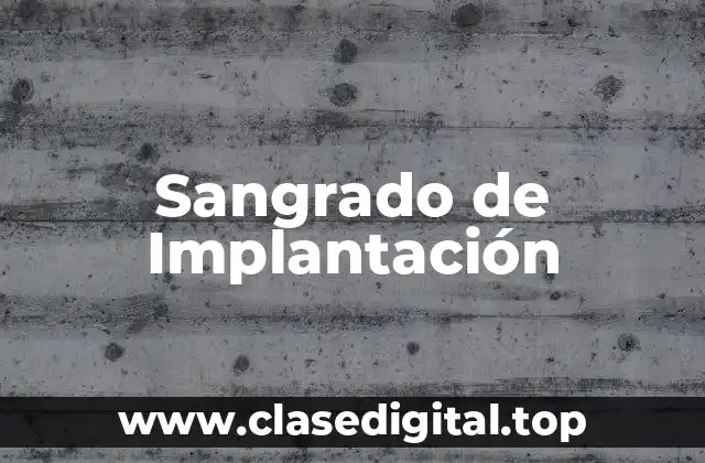 Sangrado de Implantación