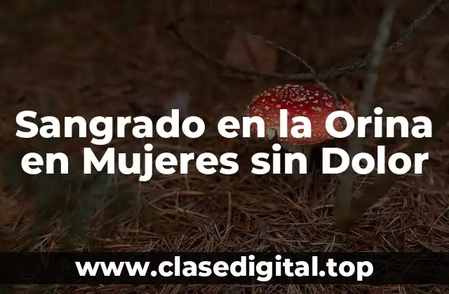 Sangrado en la Orina en Mujeres sin Dolor