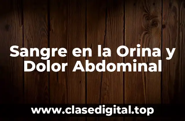 Sangre en la Orina y Dolor Abdominal