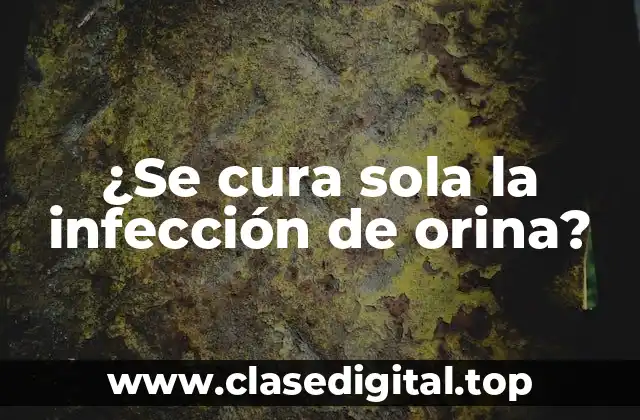 ¿Se cura sola la infección de orina?