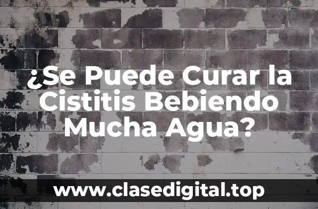 ¿Se Puede Curar la Cistitis Bebiendo Mucha Agua?