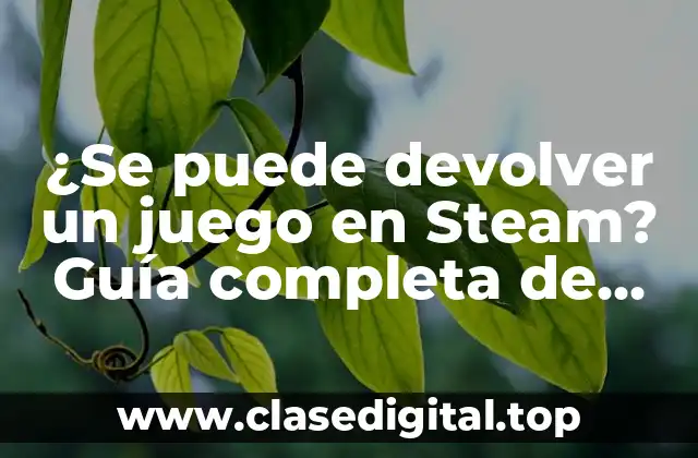 ¿Se puede devolver un juego en Steam? Guía completa de reembolso de Steam