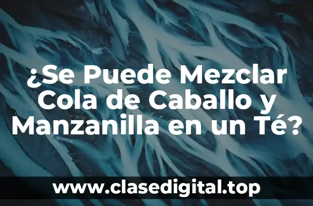 ¿Se Puede Mezclar Cola de Caballo y Manzanilla en un Té?