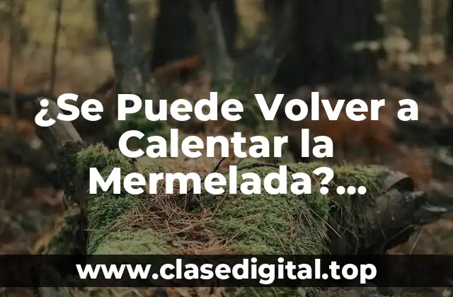 ¿Se Puede Volver a Calentar la Mermelada? Descubre la Respuesta
