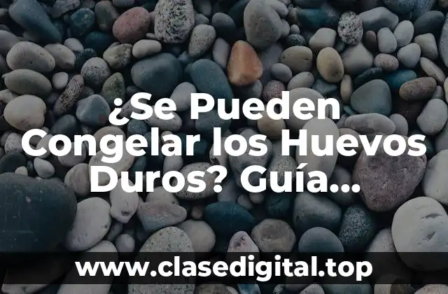 ¿Se Pueden Congelar los Huevos Duros? Guía Completa y Segura