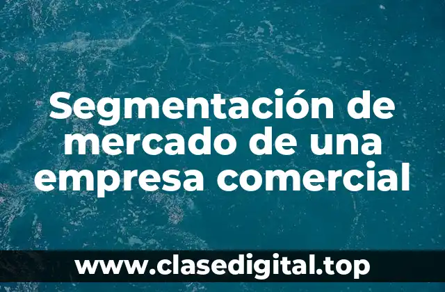 Segmentación de mercado de una empresa comercial