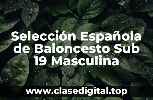 Selección Española de Baloncesto Sub 19 Masculina