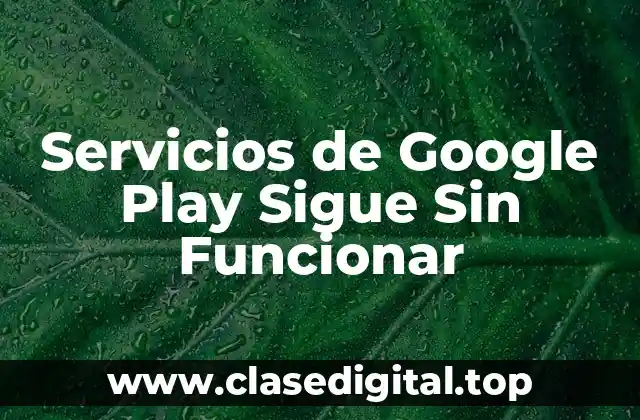 Servicios de Google Play Sigue Sin Funcionar
