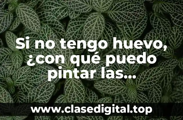 Si no tengo huevo, ¿con qué puedo pintar las empanadas?