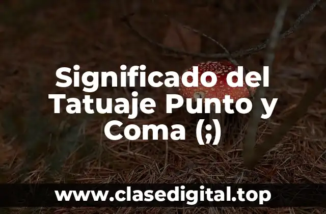 Significado del Tatuaje Punto y Coma (;)