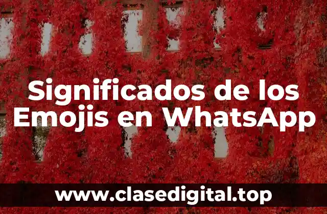 Significados de los Emojis en WhatsApp