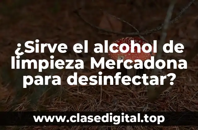 ¿Sirve el alcohol de limpieza Mercadona para desinfectar?