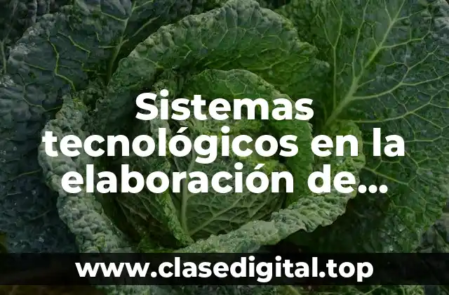 Sistemas tecnológicos en la elaboración de productos alimenticios