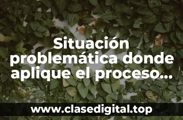 Situación problemática donde aplique el proceso de decisiones