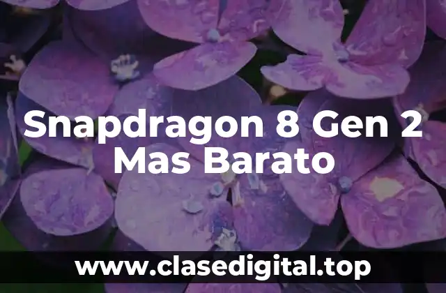 Características del Snapdragon 8 Gen 2