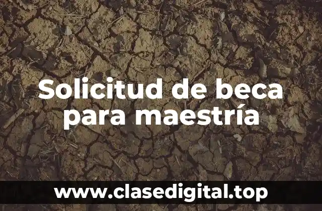 Solicitud de beca para maestría