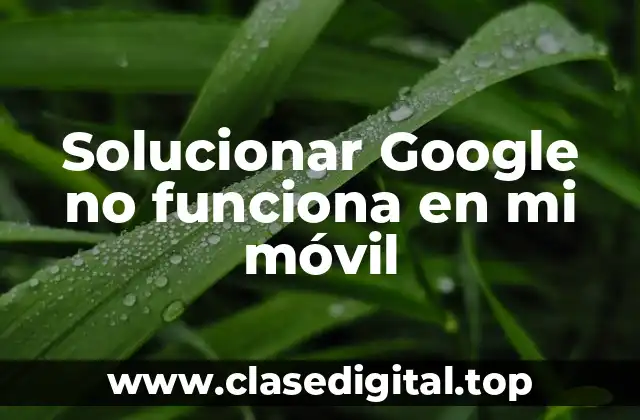 Causas comunes de Google no funciona en mi móvil