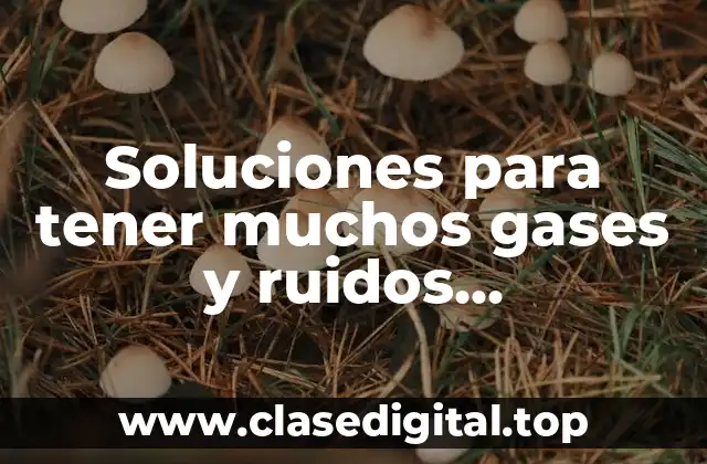 Soluciones para tener muchos gases y ruidos estomacales y diarrea