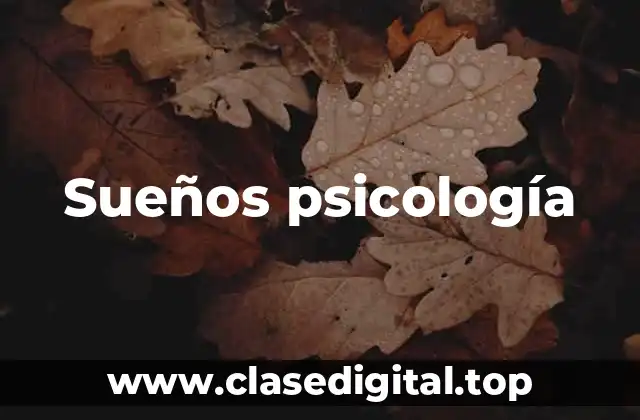 Sueños psicología
