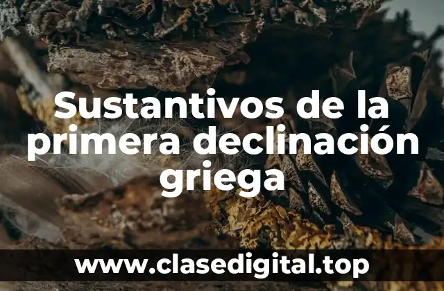 Sustantivos de la primera declinación griega