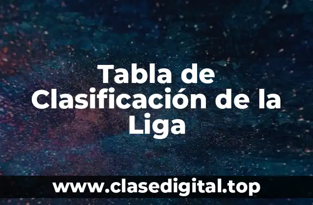 Tabla de Clasificación de la Liga