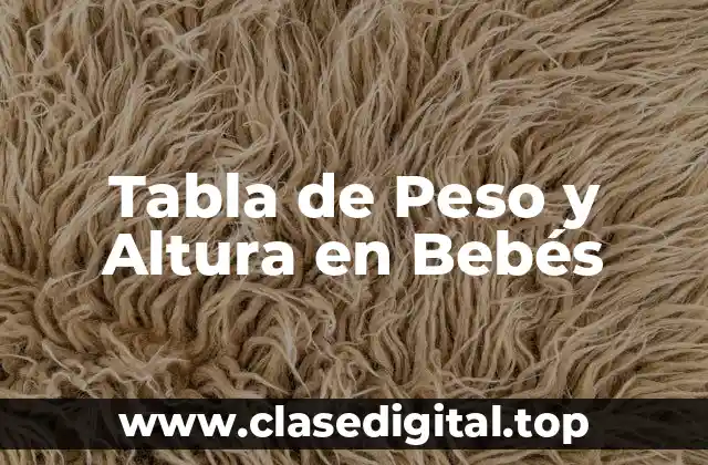 Tabla de Peso y Altura en Bebés
