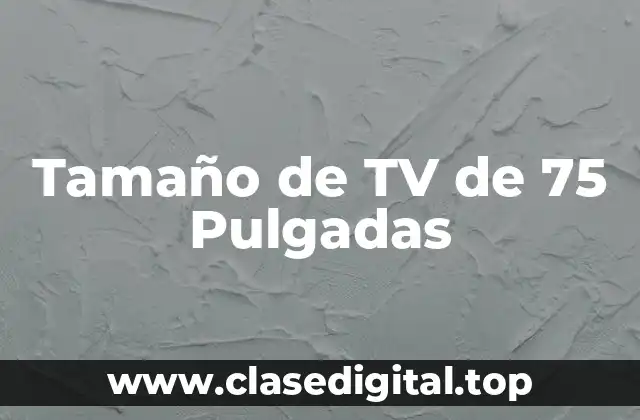 Tamaño de TV de 75 Pulgadas