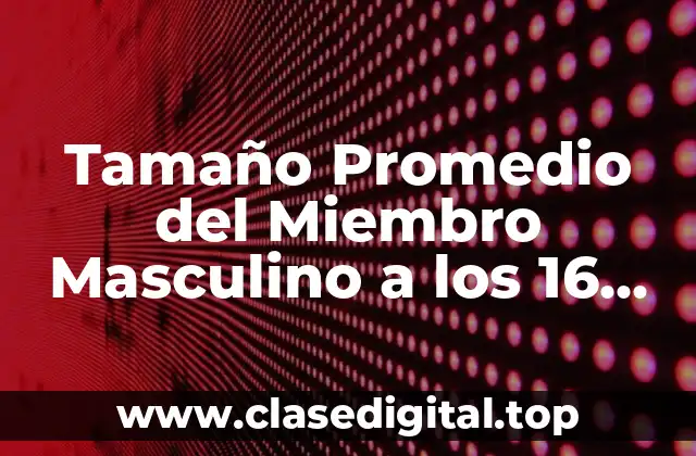 Tamaño Promedio del Miembro Masculino a los 16 Años