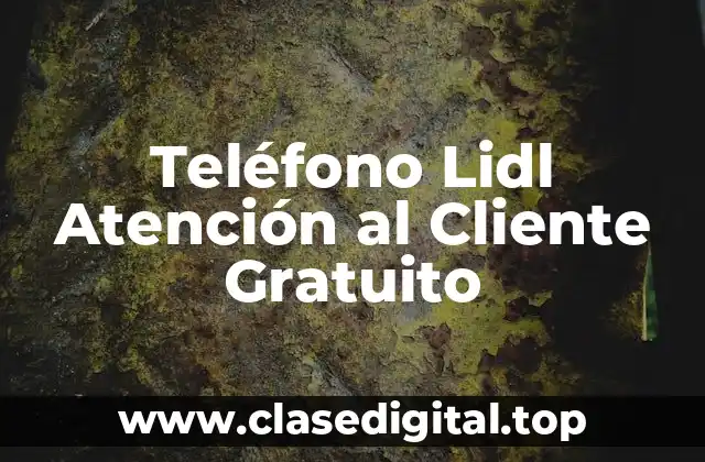 Teléfono Lidl Atención al Cliente Gratuito