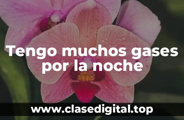 Tengo muchos gases por la noche