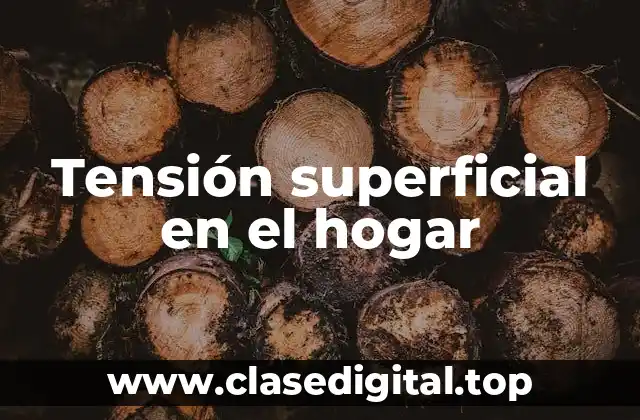 Ejemplos de tensión superficial en el hogar