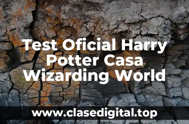 Test Oficial Harry Potter Casa Wizarding World