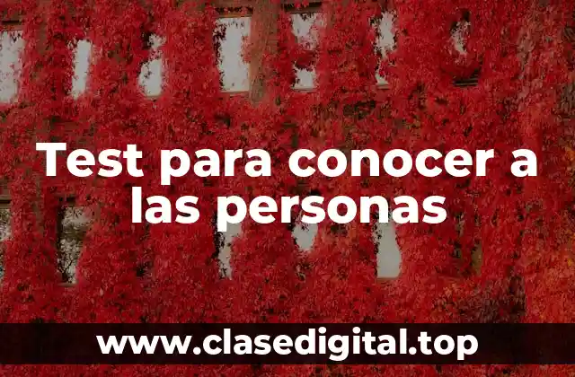 Test para conocer a las personas