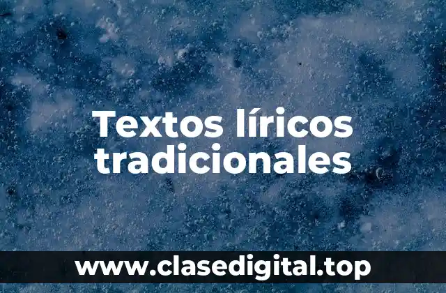 Textos líricos tradicionales