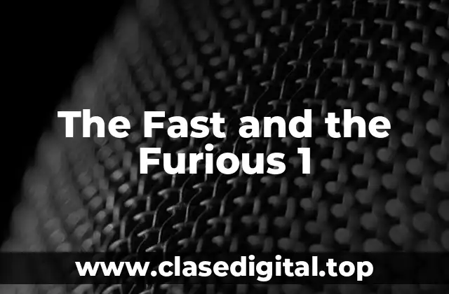 The Fast and the Furious 1