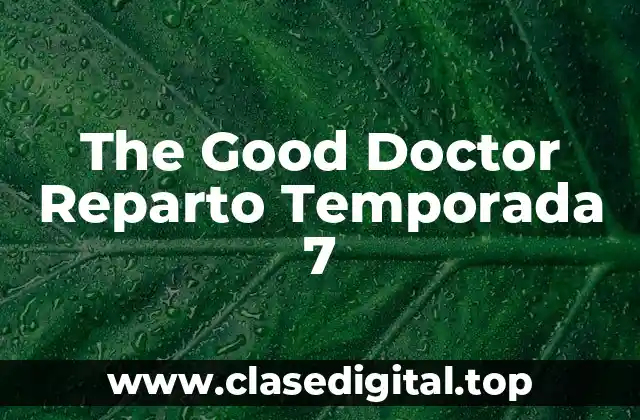 The Good Doctor Reparto Temporada 7