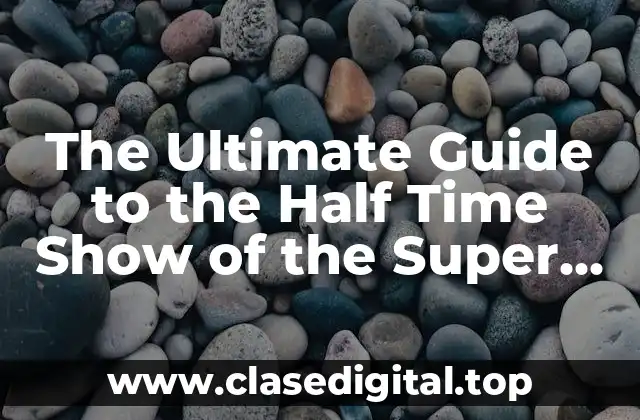 The Ultimate Guide to the Half Time Show of the Super Bowl