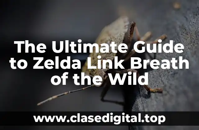 The Ultimate Guide to Zelda Link Breath of the Wild