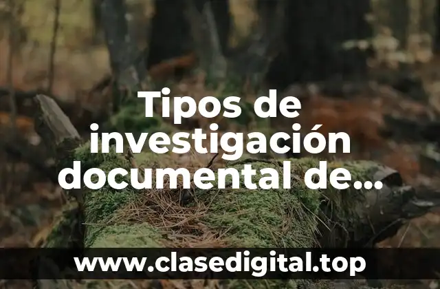 Ejemplos de investigación documental de campo y experimental