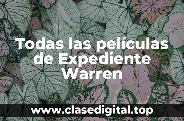 Todas las películas de Expediente Warren