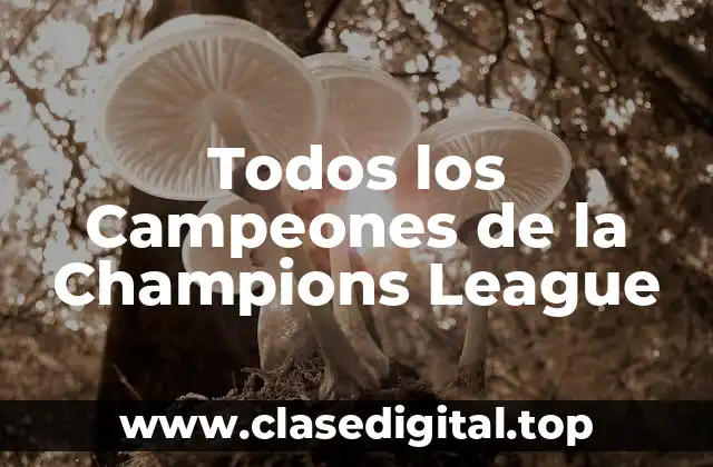 Todos los Campeones de la Champions League