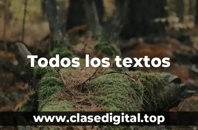 Todos los textos