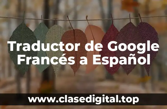 ¿Cómo Funciona el Traductor de Google Francés a Español?