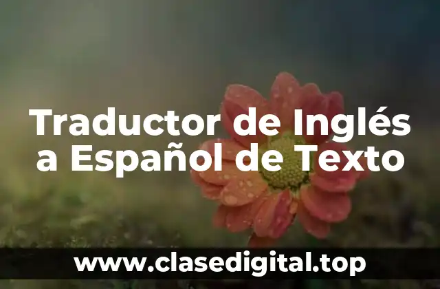 ¿Cómo Funcionan los Traductores de Inglés a Español de Texto?