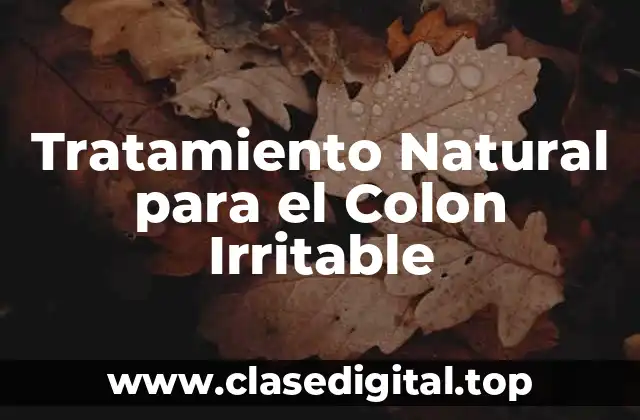 Tratamiento Natural para el Colon Irritable
