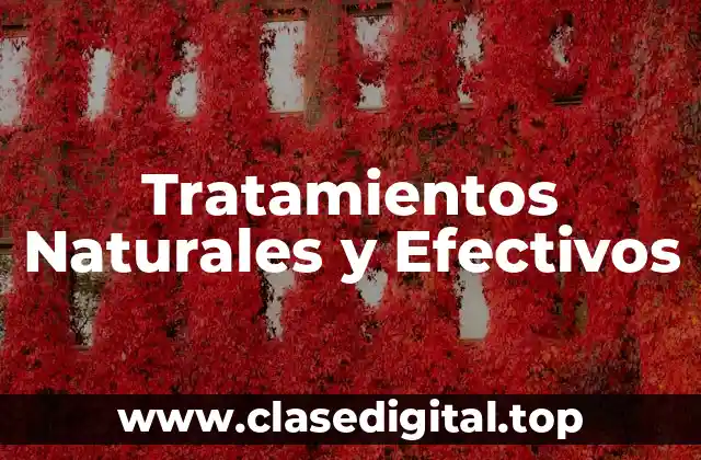 Tratamientos Naturales y Efectivos