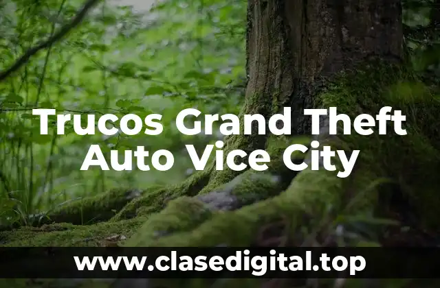 ¿Cómo Activar los Trucos en Grand Theft Auto Vice City?