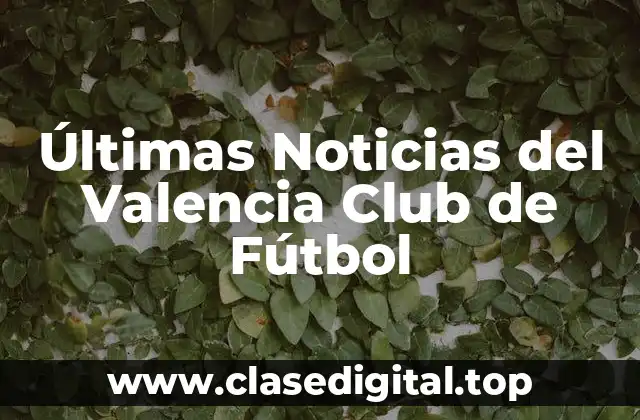 Últimas Noticias del Valencia Club de Fútbol